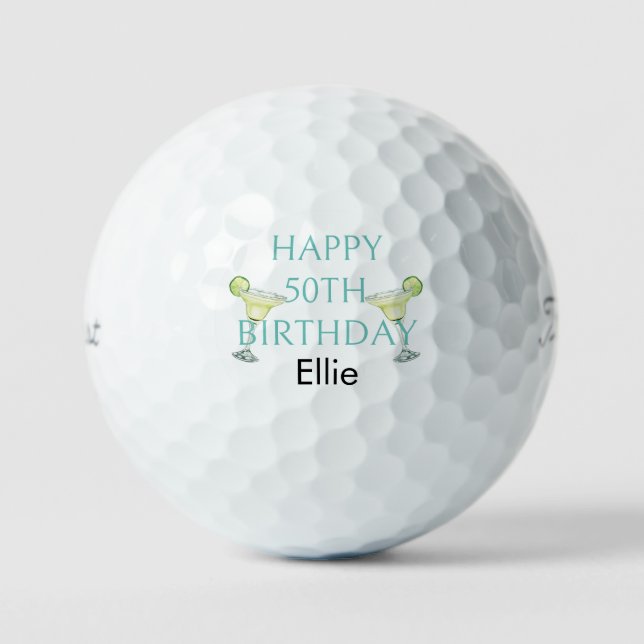 Balles De Golf Margarita Happy 50th Birthday Titleist Pro V1