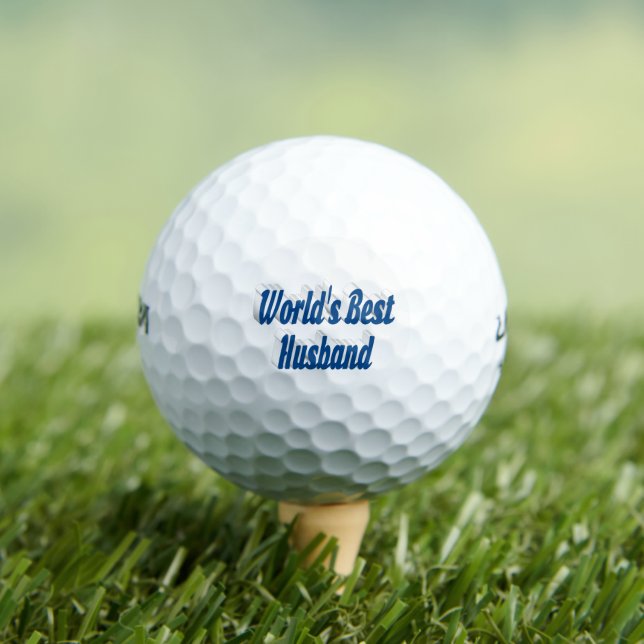 Balles De Golf Mari avec boules de golf en texte bleu mer (T-shirt Insitu)