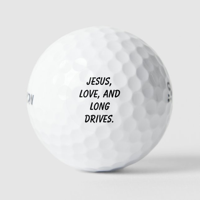 Balles De Golf Mariage chrétien 'Jésus, Amour et Longs Trajets'  (Recto)