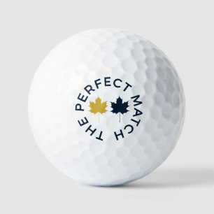 Balles De Golf Mariage Classique Navy Gold Monogramme Parfait