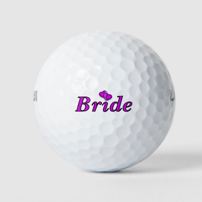 Balles De Golf Mariage d'amour simple de la mariée (Devant)