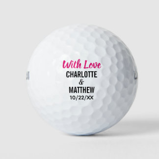 Balles De Golf Mariage Favoriser Merci Avec Amour