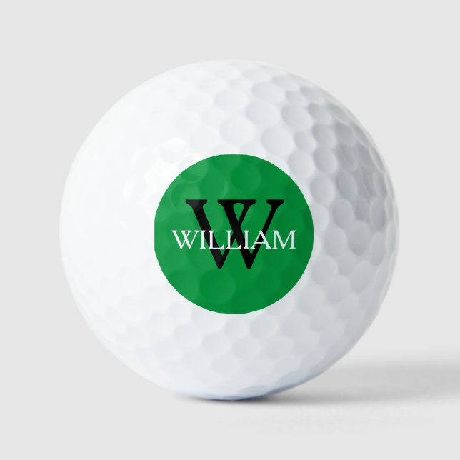 Balles De Golf Mariage Groomsman Groomsmen Cadeau Monogramme Nom (Recto)