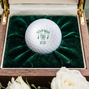 Balles De Golf Mariage minimaliste Tee'd Up Forever avec monogram