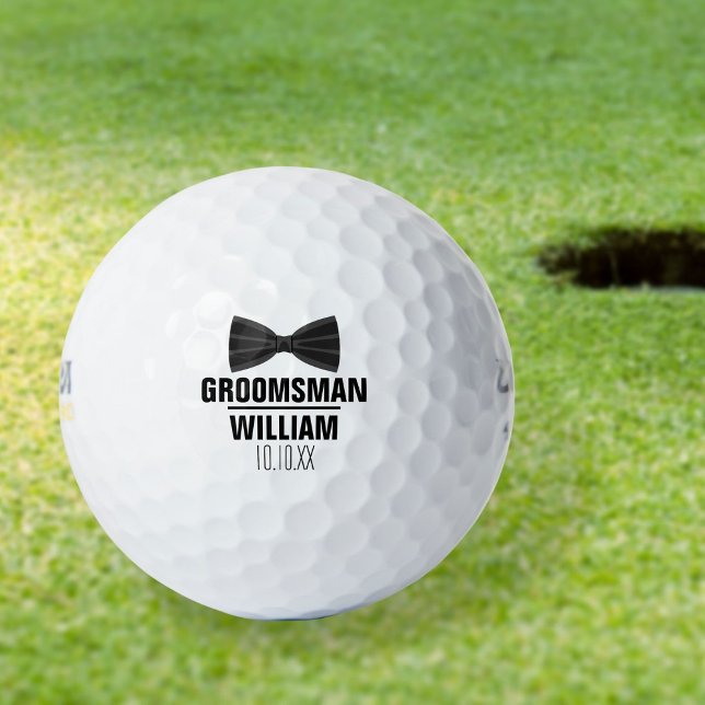 Balles De Golf Mariage Personnalisé Garçon d'Honneur Témoin (Custom Best Man Groomsman Wedding Golf Balls)