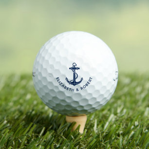 Balles De Golf Mariage sur la plage avec ancre de bateau, mariée 
