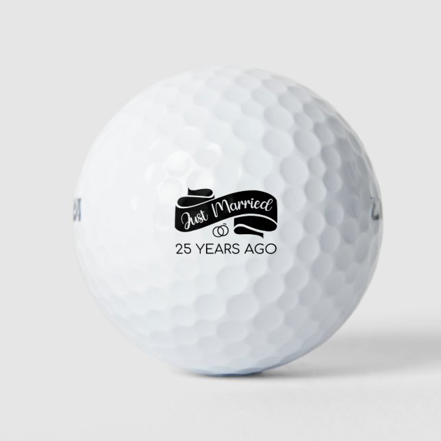 Balles De Golf Marié Il Y A 25 Ans V (Devant)