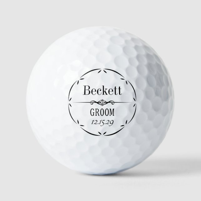 Balles De Golf Marié Personnalisé (Recto)