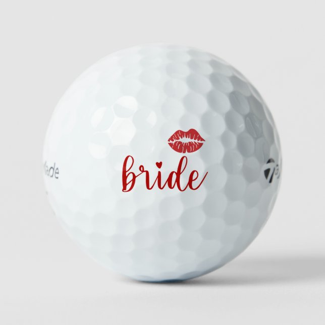 Balles De Golf Mariée aux lèvres rouges golf (Recto)