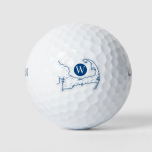 Balles De Golf Marine Blue Monogramme Cape Cod