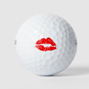 Balles De Golf Mark de baiser rouge