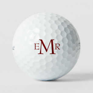 Balles De Golf Maroon Monogramme Titleist VI Golf Balls