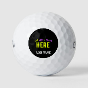 BALLES DE GOLF MARQUE NOIRE PERSONNALISABLE MODERNE VERIFIEE DE S