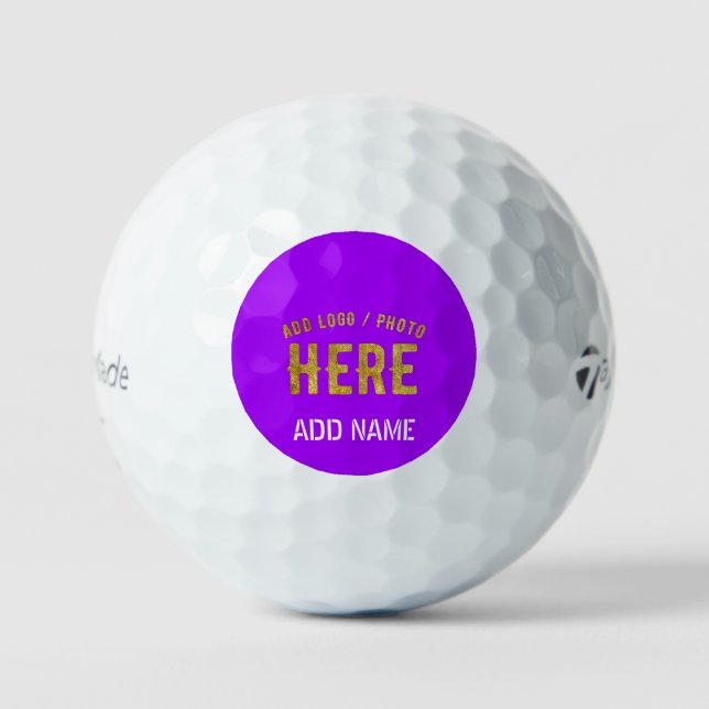 BALLES DE GOLF MARQUE VERIFIEE BLANC VIOLET MODERNE ET CHIC SUR M (Recto)