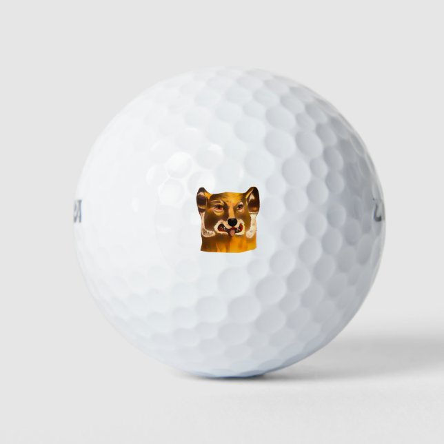 Balles De Golf Masque de félin éteint (Devant)