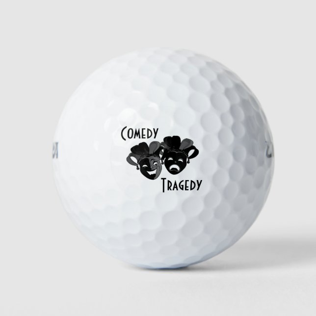 Balles De Golf Masques de théâtre comique et de tragédie (Devant)