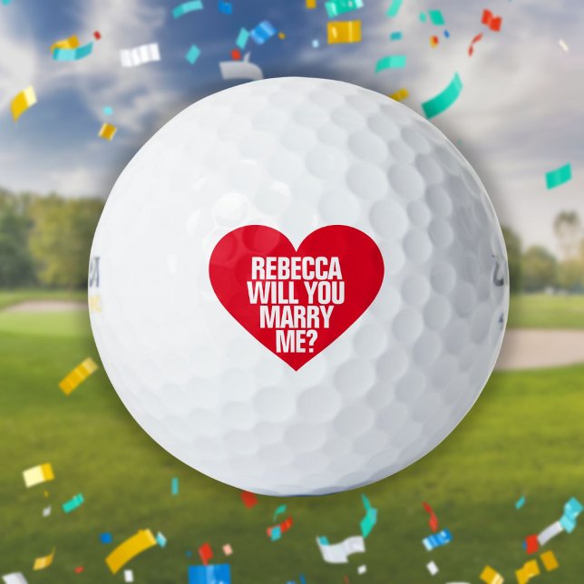 Balles De Golf Me marierez-vous une proposition de mariage sur me (Créateur téléchargé)