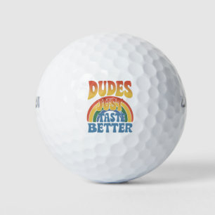 Balles De Golf Mecs Ont Juste Meilleur Goût Arc-en-ciel Fierté Ga