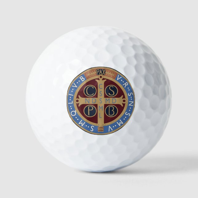 Balles De Golf Médaille de saint Benoît (Recto)