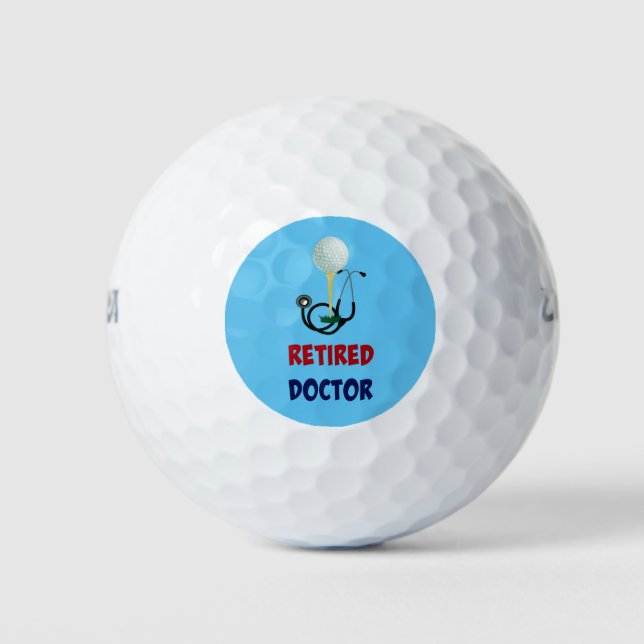 Balles De Golf Médecin retraité, Stethoscope et conception de la  (Devant)