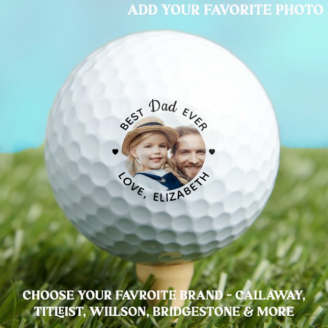 Balles De Golf Meilleur budget photo personnalisé de DAD jamais p (Créateur téléchargé)