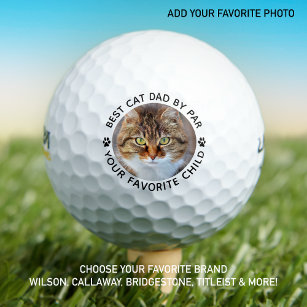 Balles De Golf Meilleur CAT DAD Par Par Empreinte de patte Photo 
