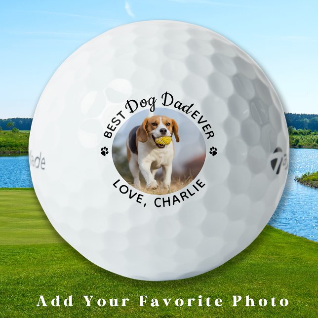 Balles De Golf Meilleur chien moderne DAD Jamais Personnalisé Ani (Créateur téléchargé)