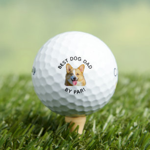 Balles De Golf Meilleur Chien Papa par pair avec photo de Chien