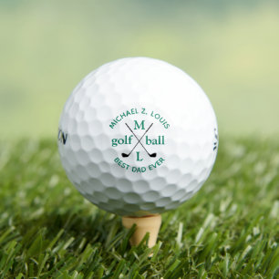 Balles De Golf MEILLEUR DAD JAMAIS Personnalisé Monogramme