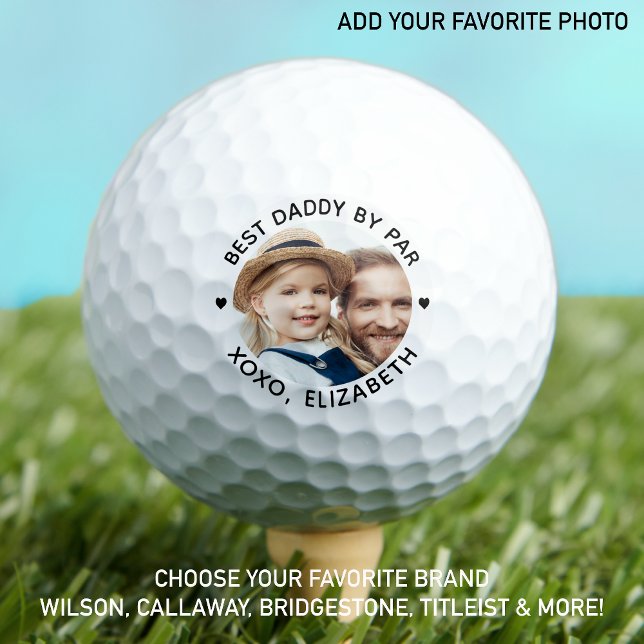 Balles De Golf Meilleur DADDY Par Par Photo Personnalisée (Créateur téléchargé)