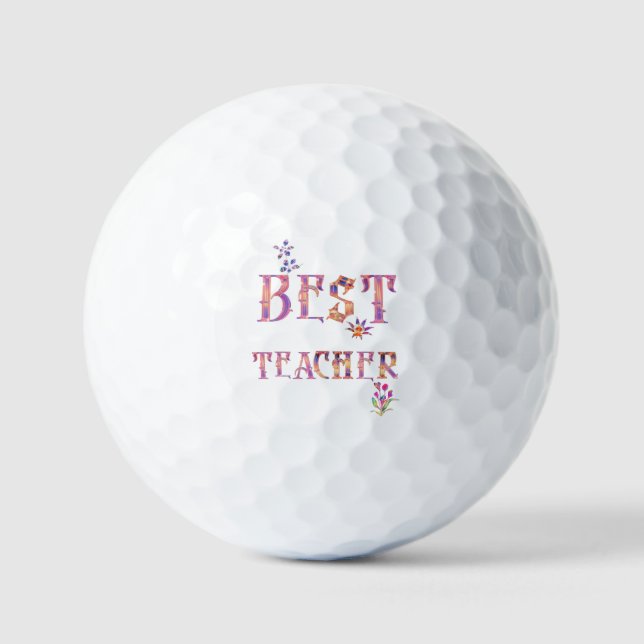 Balles De Golf Meilleur enseignant (Recto)