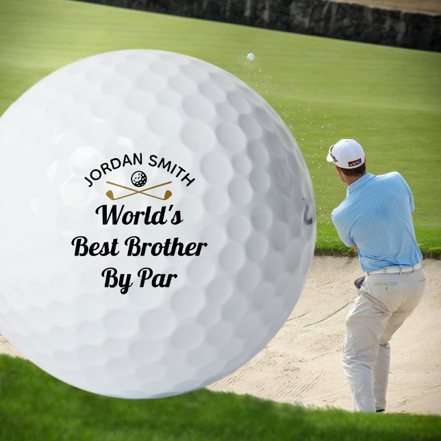 Balles De Golf Meilleur Frère du Monde par Par Fun Set de Nom Per (Créateur téléchargé)