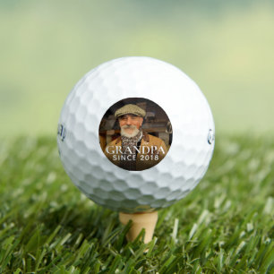 Balles De Golf Meilleur Grand-Père Depuis 20XX Simple Photo Éléga