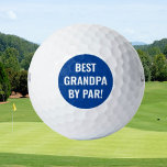 Balles De Golf Meilleur grand-père par Par Sports Golfer Blue<br><div class="desc">Meilleur grand-père par par ! balles de golf. Cadeau pour grand-père. Des balles de golf modernes,  bleues et élégantes.</div>