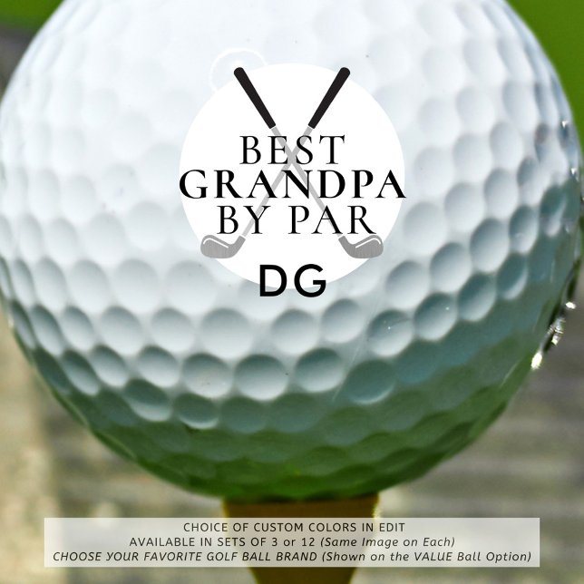 Balles De Golf MEILLEUR GRANDPA PAR PAR Monogramme Nom Clubs (Créateur téléchargé)