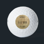 Balles De Golf Meilleur homme personnalisé en or brossé<br><div class="desc">Faites votre propre balle de golf sur mesure. Personnalisez ce design avec votre propre texte. Vous pouvez customiser cette conception en sélectionnant le lien "customiser plus loin" si vous le souhaitez.</div>