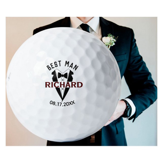 Balles De Golf Meilleur Mariage Personnalisé Nom Date Cadeau (Créateur téléchargé)