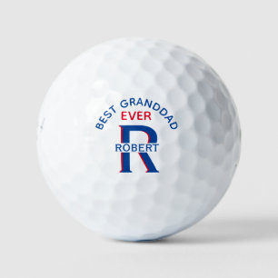 Balles De Golf Meilleur nom de monogramme personnalisé de grand p