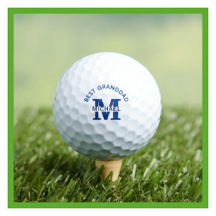 Balles De Golf Meilleur nom de monogramme personnalisé de grand p