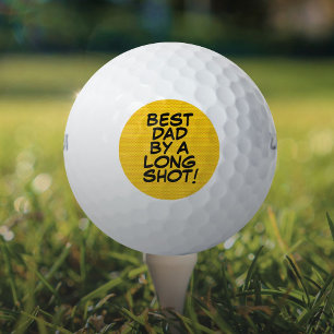 Balles De Golf Meilleur papa amusant rétro bande dessinée Fête de