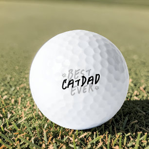 Balles De Golf Meilleur Papa Chat du Monde Moderne Noir et Gris G