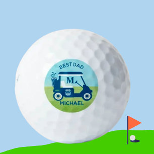Balles De Golf Meilleur papa Custom Golf Panier Nom du monogramme
