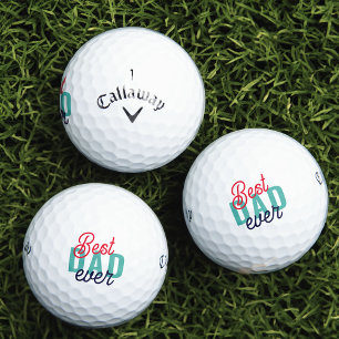 Balles De Golf Meilleur Papa de Tous les Temps Typographie de Cou