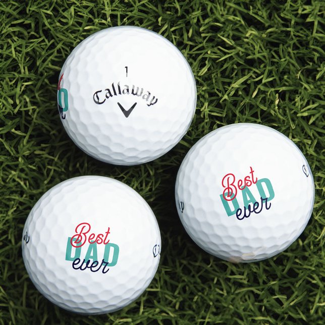Balles De Golf Meilleur papa jamais fantaisie Modifier la typogra (Best Dad Ever set of golf balls)