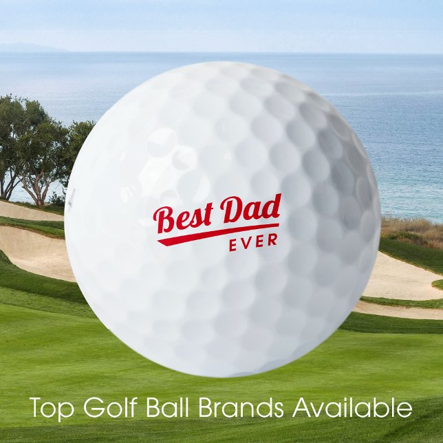Balles De Golf Meilleur papa Jamais Fête des pères Cadeau Rouge (Créateur téléchargé)