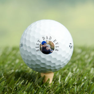 Balles De Golf Meilleur papa jamais Monogramme Photo Enfant TP 5