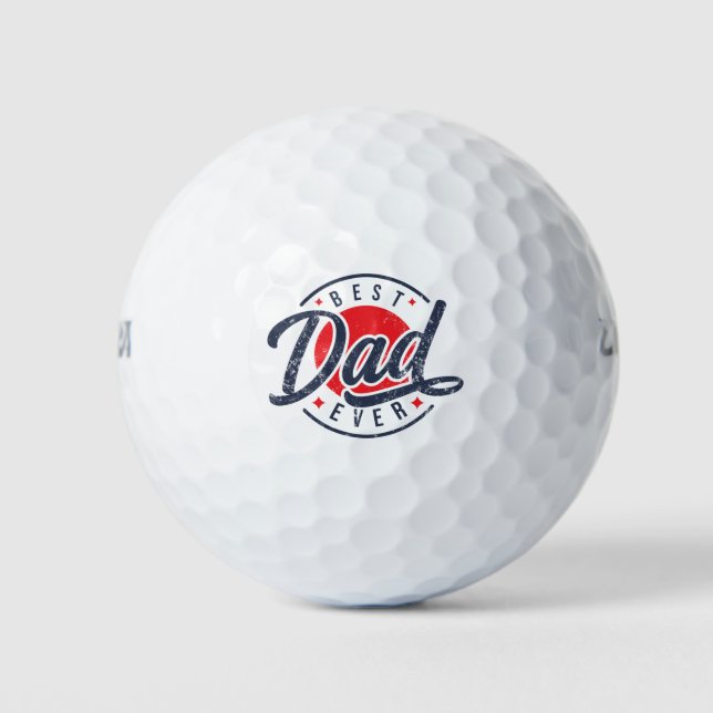 Balles De Golf Meilleur papa jamais tous américains (Devant)
