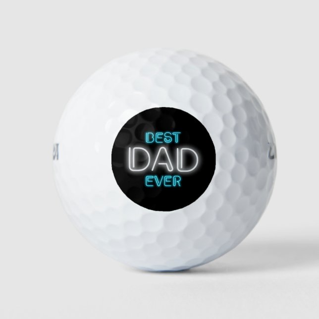 Balles De Golf Meilleur papa Joyeux Fête des pères | Boules de go (Devant)