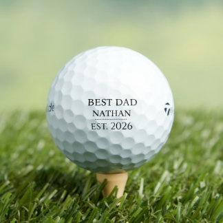 Balles De Golf Meilleur Papa Nom Personnalisé et Année