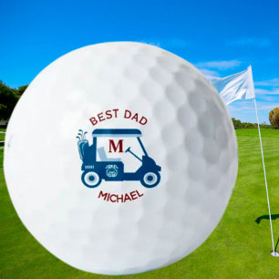 Balles De Golf Meilleur Papa Panier de Golf Personnalisé Monogram